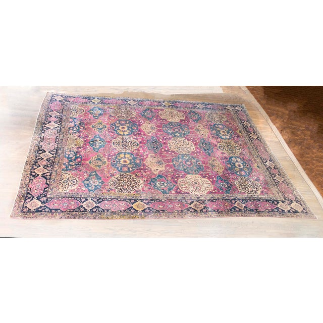Late 19th Century Persian Lavar Kirman Rug For Sale - Image 16 of 16