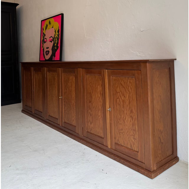 Large Early 20th Century Pitch Pine Sideboard, 1920s For Sale - Image 6 of 13