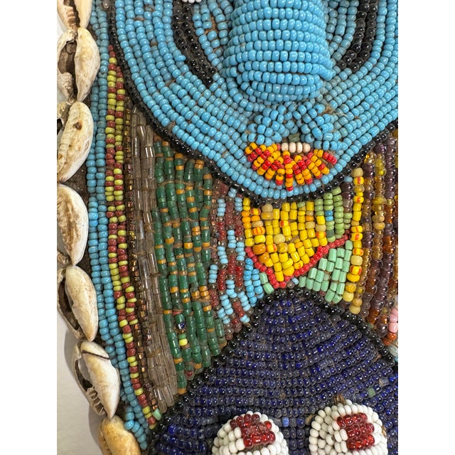 Vintage Yoruba Beaded Wall Hanging With Cowrie Shells (Diviner's Panel) For Sale In Chicago - Image 6 of 7