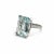 14k White Gold 12.07 Carat Natural Aquamarine and Diamond Solitaire Ring, Size 9 For Sale - Image 14 of 15