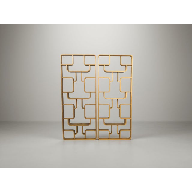 A striking pair of sculptural bentwood room dividers designed by Ludvík Volák and produced by Dřevopodnik Holešov in the...