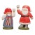 Vintage 1987 Lisa Larson for Goebel Santa & Mrs. Claus Porcelain Candleholder Pair For Sale