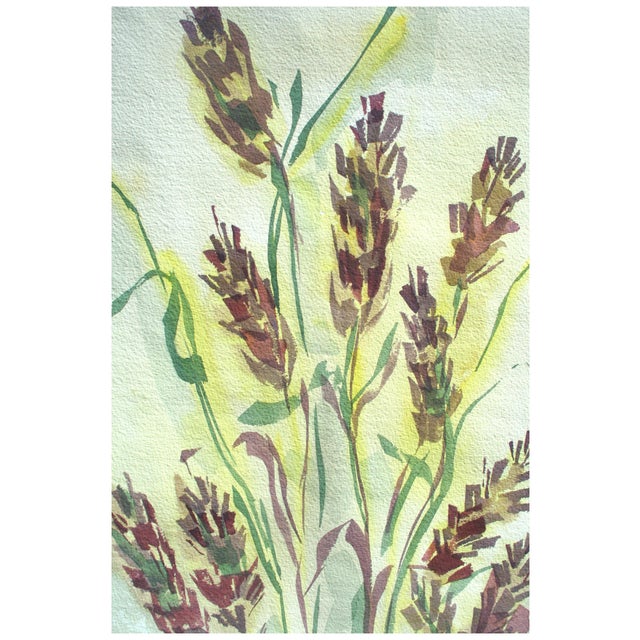1960s California Seascape, Botanical Study - Double Sided Mid Century Watercolor by Doris Warner For Sale - Image 5 of 6