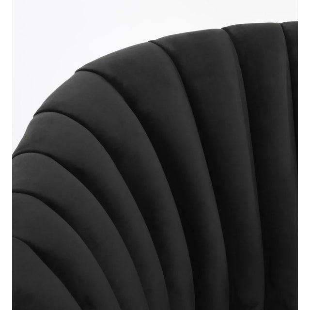 Slate Grey Velvet Swivel Chair For Sale - Image 9 of 11