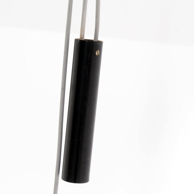 Metal Height-Adjustable Black Metal Lamp, 1950s For Sale - Image 7 of 10
