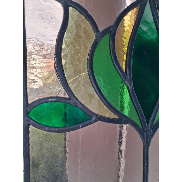 Antique Art Nouveau Glass in Lead, 1890s For Sale - Image 5 of 9