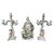 Antique German Porcelain Clock Garniture Set with Candelabra, 1890, Set of 3 For Sale - Image 15 of 15