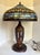 Art Nouveau Tiffany-Style Stained Glass Table Lamp For Sale In Los Angeles - Image 6 of 12
