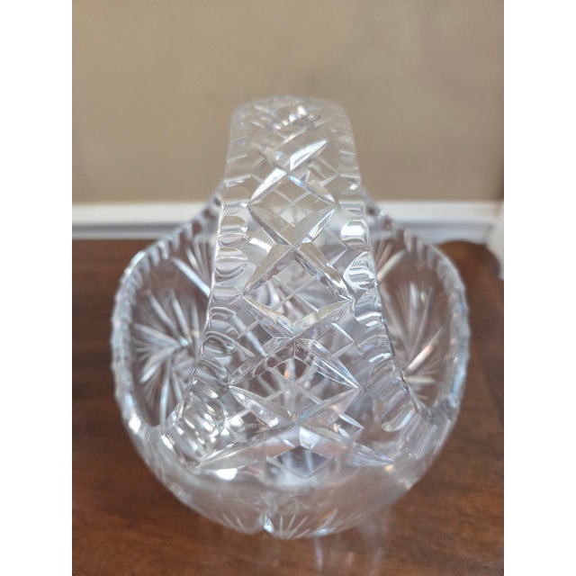 American Antique American Brilliant Cut Centerpiece Basket For Sale - Image 3 of 9