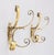 A gorgeous pair of antique French brass coat and hat racks wall hooks, circa 1920. These stylish coat racks each have four...
