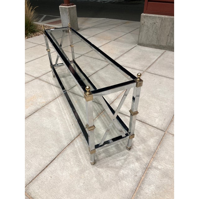 Chrome Mastercraft Tiered Console For Sale - Image 8 of 13