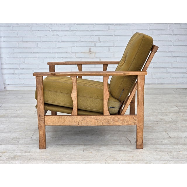 Vintage Danish Lounge Chair in Furniture Wool and Oak, 1970s For Sale - Image 16 of 18