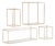 Duncan Mirrored Wall Shelves, Set Of 4 For Sale