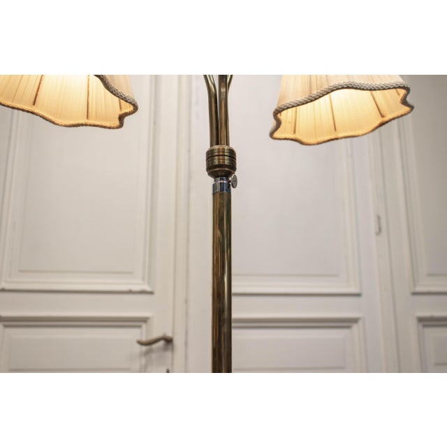 Art Deco Three-Arm Floor Lamp, 1940s For Sale - Image 4 of 12