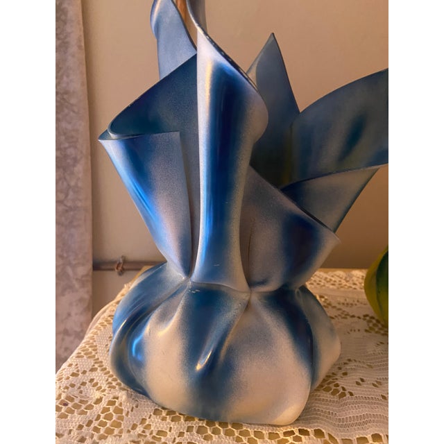 Vintage French Sculptural Ceramic Table Lamps & Matching Vase – Set of Three For Sale - Image 6 of 13