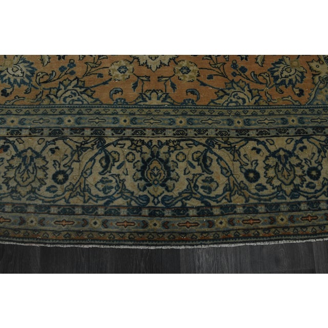 1970s 1970s Vintage Persian Handknotted Wool Orange Oversize Area Rug For Sale - Image 5 of 11