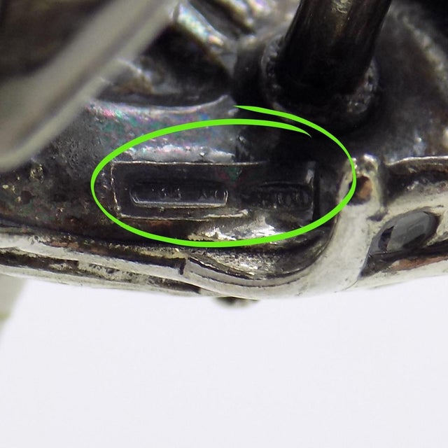 Metal Vintage Italian Handmade Genuine Silver Caravel Sailing Ship Figurine Sculpture For Sale - Image 7 of 9