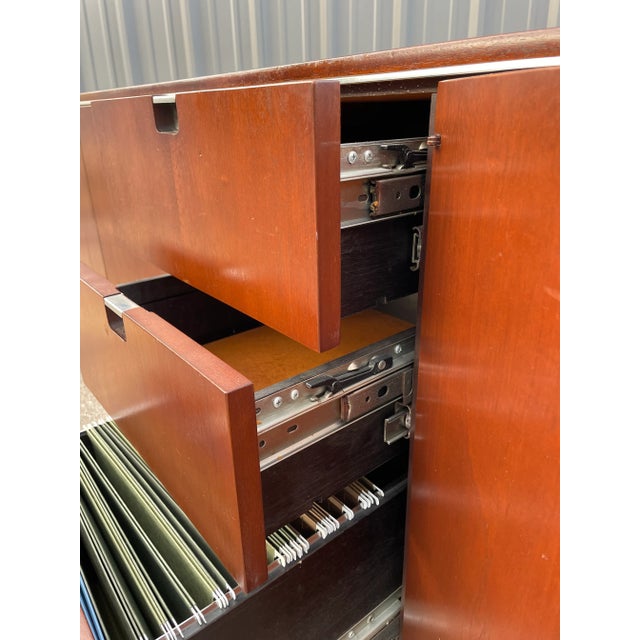 Brown Mid Century Sunar Wood & Chrome Credenza For Sale - Image 8 of 13