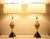 Eternally graceful, these lamps just beautiful. Porcelain and Brass in an hourglass shape. It is difficult to find a pair...