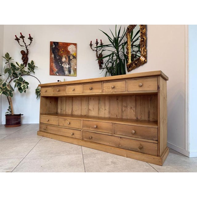 Wood Rustic Chest of Drawers in Softwood For Sale - Image 7 of 18
