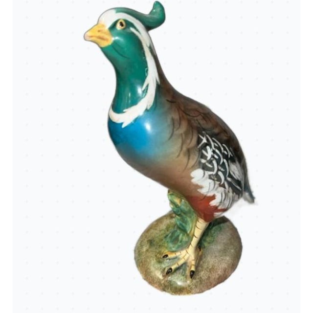 1930s Vintage Ugo Zaccagnini Italy Porcelain Quail Figurines - 2 Figurines For Sale - Image 5 of 11