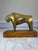Capture the powerful essence of Mid-Century Modern design with this exceptional vintage solid brass abstract bull...