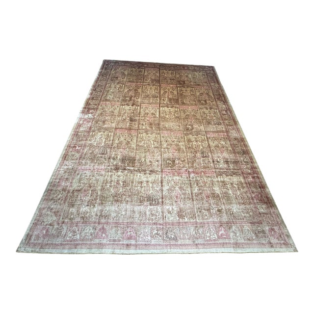 20th Century Sivas Carpet Ottoman Turkish Court Style Rug 19'7" X 13'2" For Sale