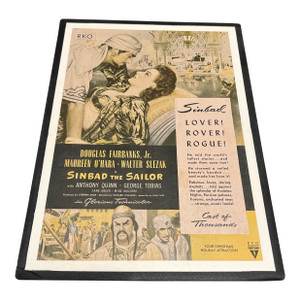 Vintage Hollywood Movie Lobby Card, Sinbad the Sailor 1947