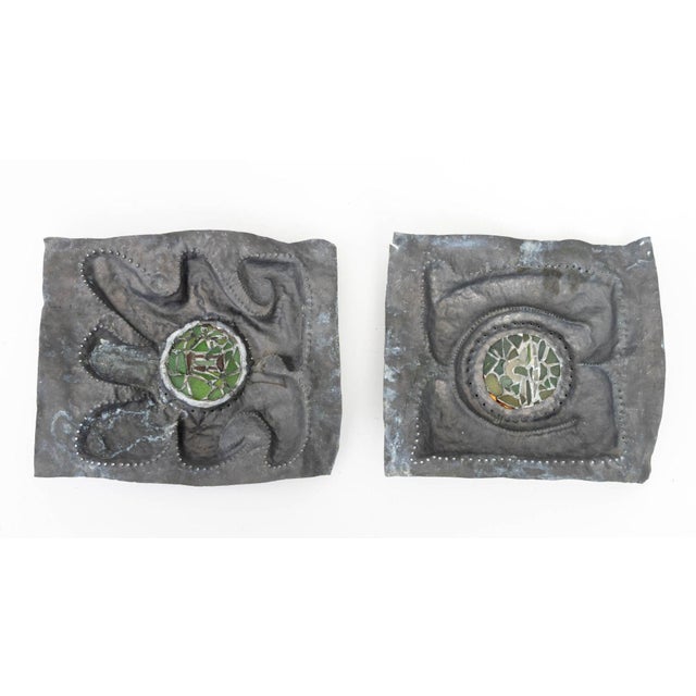 Gray Mid-Century Glass and Metal Panels, 12 For Sale - Image 8 of 11