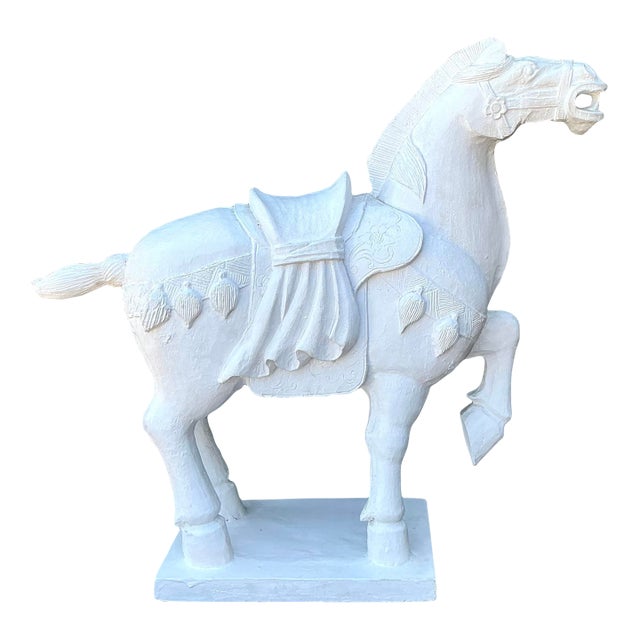 Vintage Cast Concrete Emperor Horse For Sale