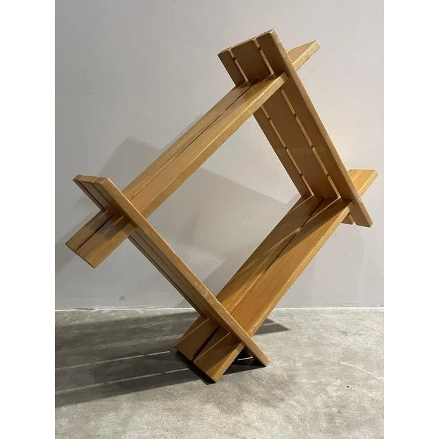 Mid-Century Modern Savoie Mountain Shelf in Fir from Maison Regain For Sale - Image 3 of 12