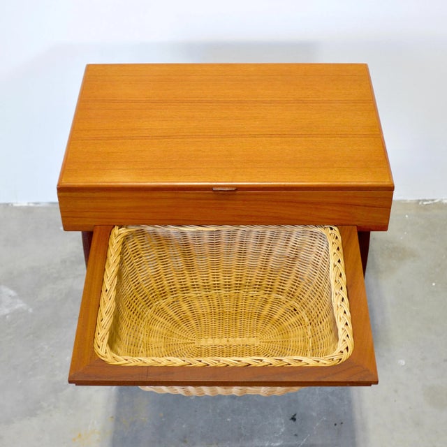 Mid-Century Modern Mid 20th Century FDB Møbler Model #R101 Sewing Table Designed by Ejvind A. Johansson For Sale - Image 3 of 11