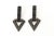 Metal Vintage Hallmarked Diva Black Rhinestone Clip on Earrings, 1980's For Sale - Image 7 of 11