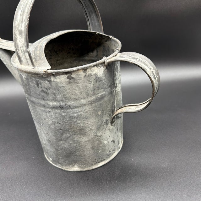 Early 20th Century A Superb Vintage Small Sized Galvanised Watering Can, Circa 1920’s For Sale - Image 5 of 12