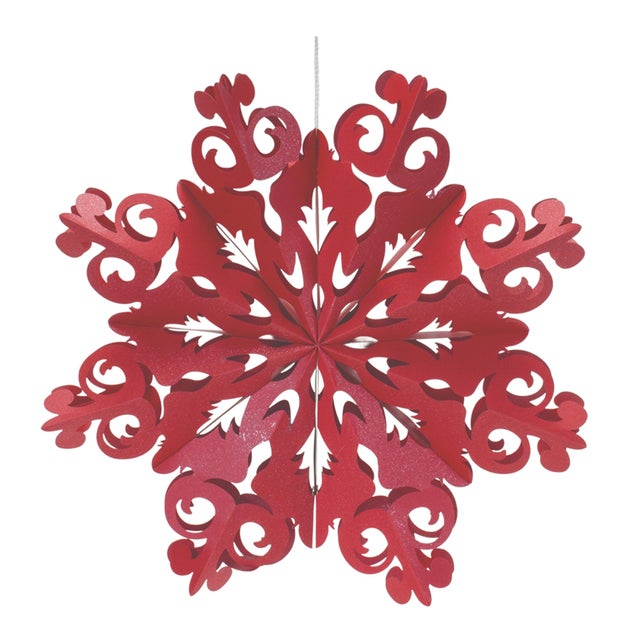 Kenneth Ludwig Chicago Paper Snowflake Ornament (Set of 6) For Sale - Image 4 of 9