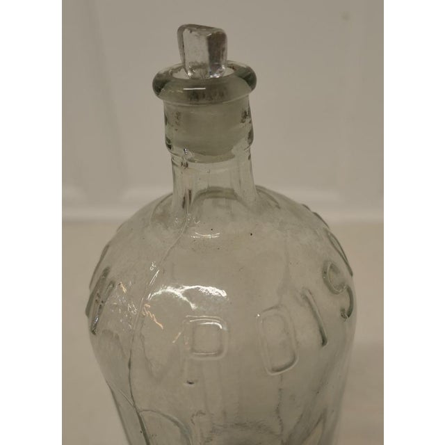 Large 19th Century Clear Glass Pharmacy Poison Bottles, Unkns, Set of 2 For Sale - Image 6 of 11