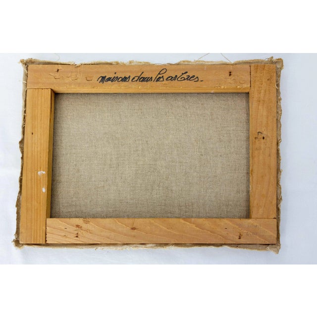 Laurent Pradat, House in the Trees, 1976, Oil on Canvas For Sale - Image 7 of 8