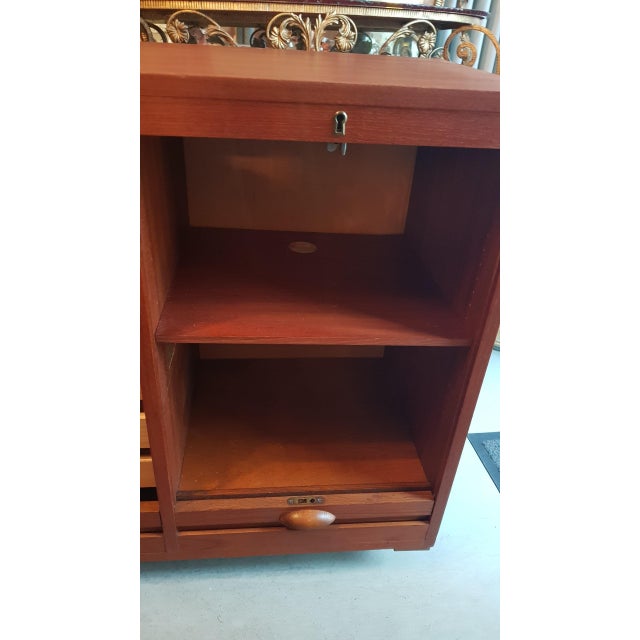 Danish Sideboard with Rolltüren in Teak from Dyrlund, 1960s For Sale - Image 6 of 8