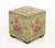 George Smith Style Kilim Upholstered Ottoman, floral designs with brass nail trim. 19" H x 18" W x 18" D. Provenance: From...
