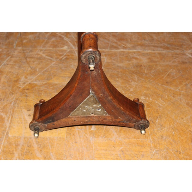 Empire Walnut Pedestal Table, 1900 For Sale - Image 5 of 10