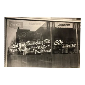 Marion Post Wolcott "Thanksgiving Turkey Diner" Vintage Silver Gelatin Print FSA WPA, 1940