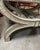 Pair of Vintage Purple Velvet and Wooden Ottomans For Sale - Image 4 of 12