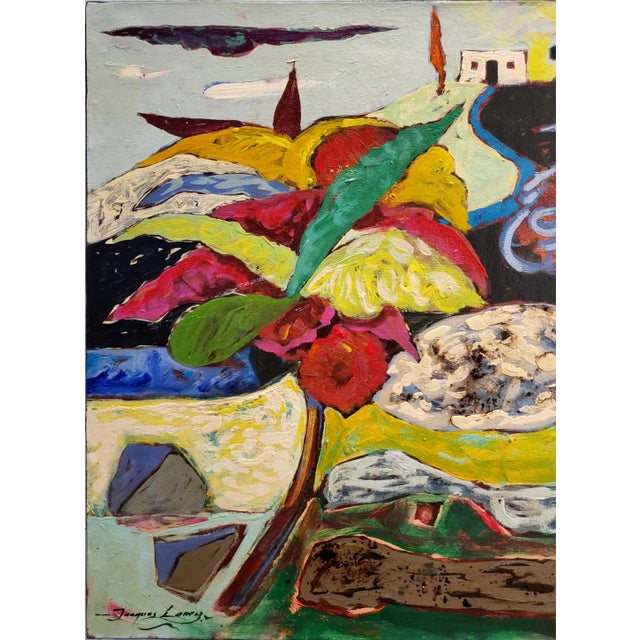 Postmodern Bright Spanish Landscape House on a Hill by Jacques Lamy For Sale - Image 3 of 7