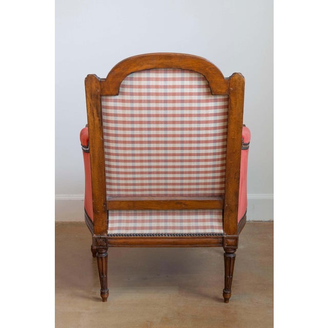 18th Century French 18th Century Louis XVI Bergere For Sale - Image 5 of 10