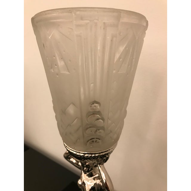 French Art Deco Table Lamp by Muller Frères Luneville For Sale - Image 9 of 13