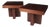 Mid 20th Century Milo Baughman Style Walnut Cruciform End Tables For Sale