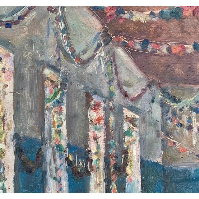 Family Holidays Oil Painting, Ukrainian Artist, 1960s For Sale - Image 4 of 6