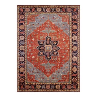 Pasargad Home Serapi Rust Wool Area Rug-6' 0'' X 9' 2'' For Sale
