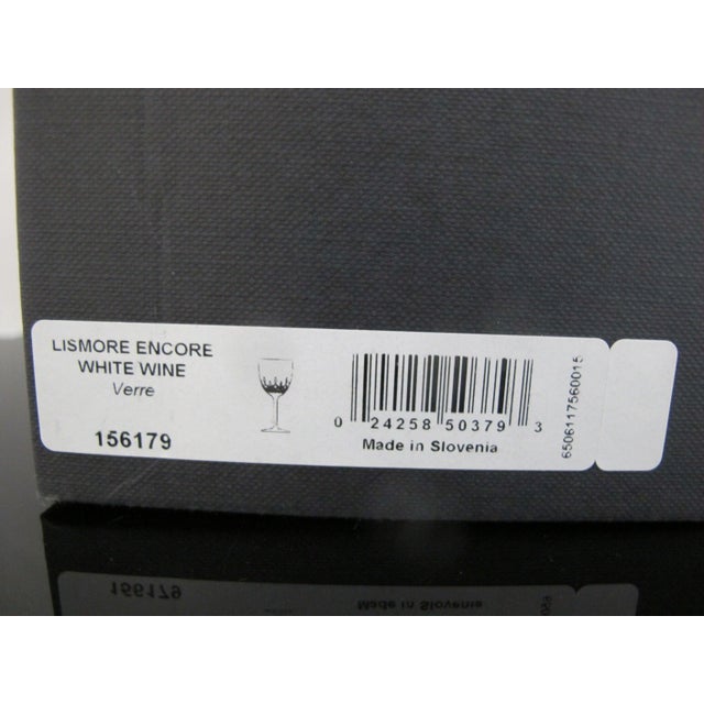 Transparent Waterford Cut Crystal Lismore Encore 7 1/4" White Wine Glass Unused Original Box For Sale - Image 8 of 8