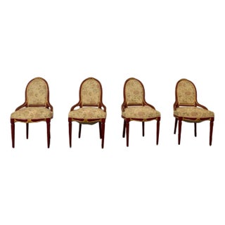 Art Deco Lacquered Tea Chairs, Set of 4 For Sale